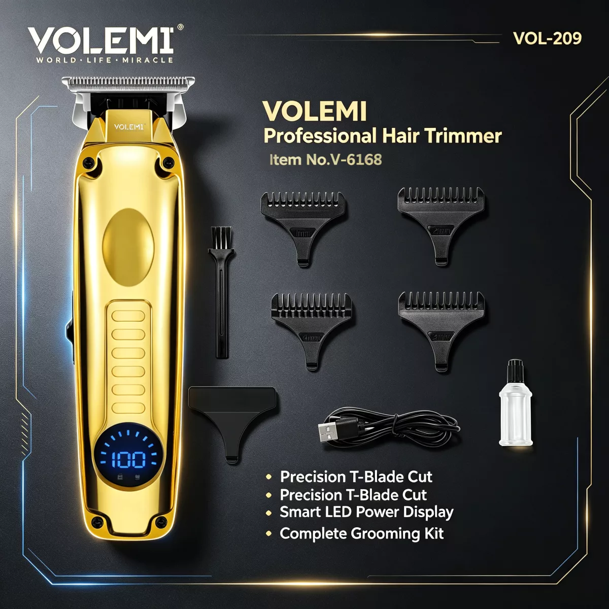VOLEMI Hair Clipper V-6168